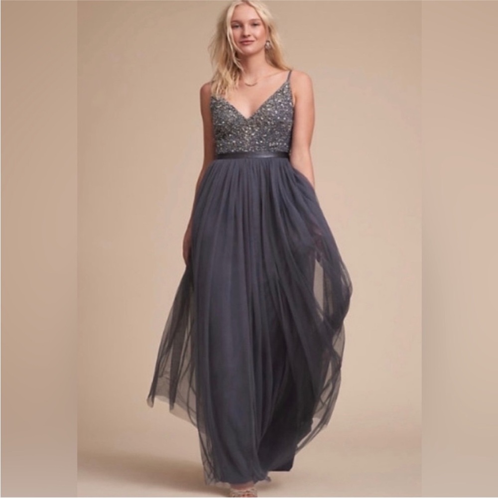 Anthropologie BHLDN Avery Bridesmaid Dress in Hydrangea size 0